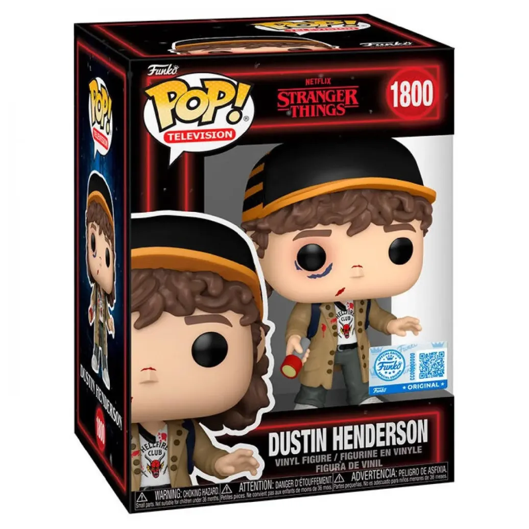 Stranger Things Dustin Henderson Flashlight POP! Vinyl Figur 9 cm Exclusive