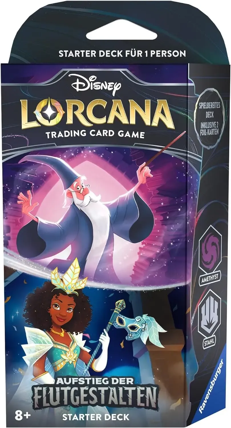 Disney Lorcana TCG Aufstieg der Flutgestalten Starter Deck Amethyst Stahl Deutsche Edition