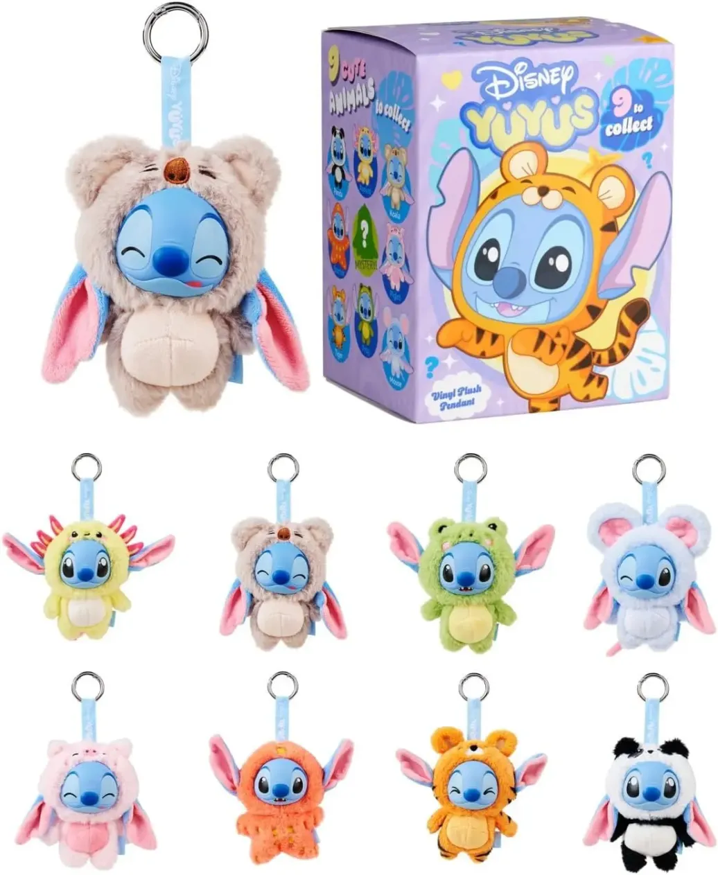 YuYus Disney Stitch Plüsch Schlüsselanhänger Blindbox 12 cm