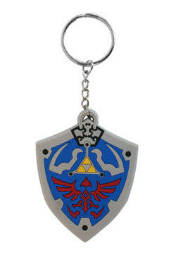 Legend of Zelda Gummi Schlüsselanhänger Hyrulian Crest 7 cm