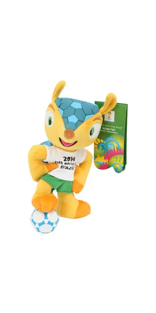 Fußball WM 2014 Fuleco Plüschfigur mit Saugnapf 13 cm