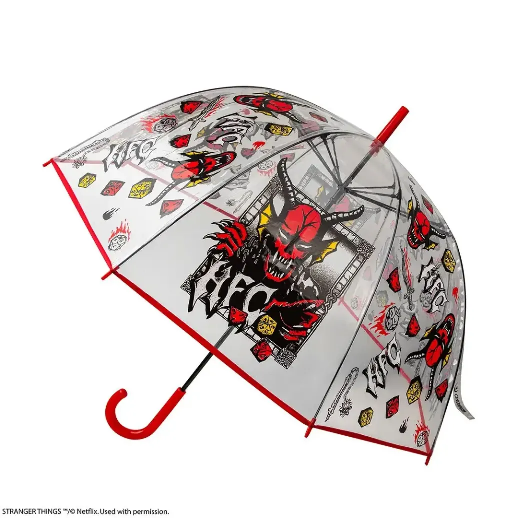 Stranger Things Hellfire Club Regenschirm (Transparent)