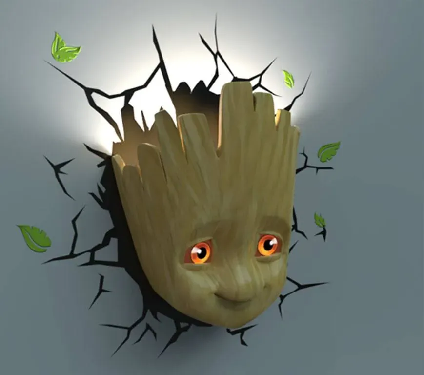 Marvel 3D LED Leuchte Baby Groot Face 3D