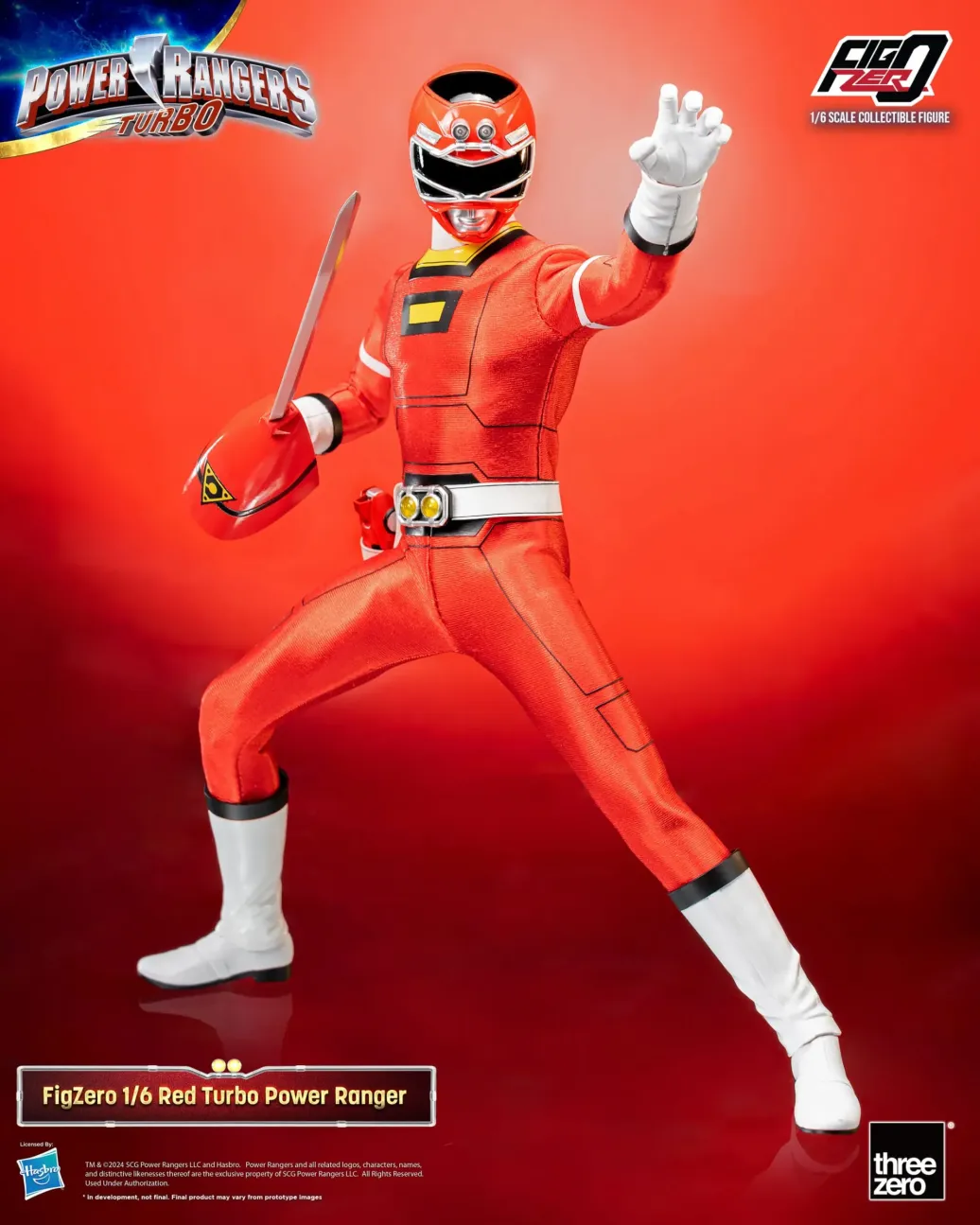 Power Rangers Turbo FigZero Actionfigur 1/6 Red Turbo Power Ranger 30 cm