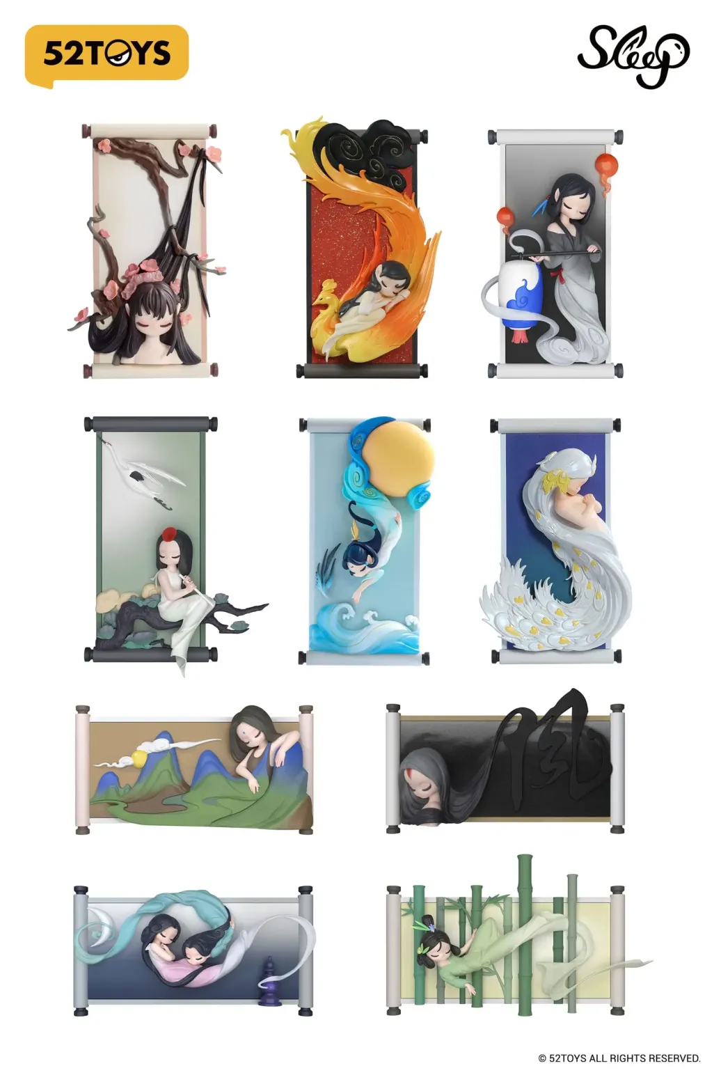 Sleep Blind Box Figuren Sortiment Chinese Scrolls 10 cm (8)