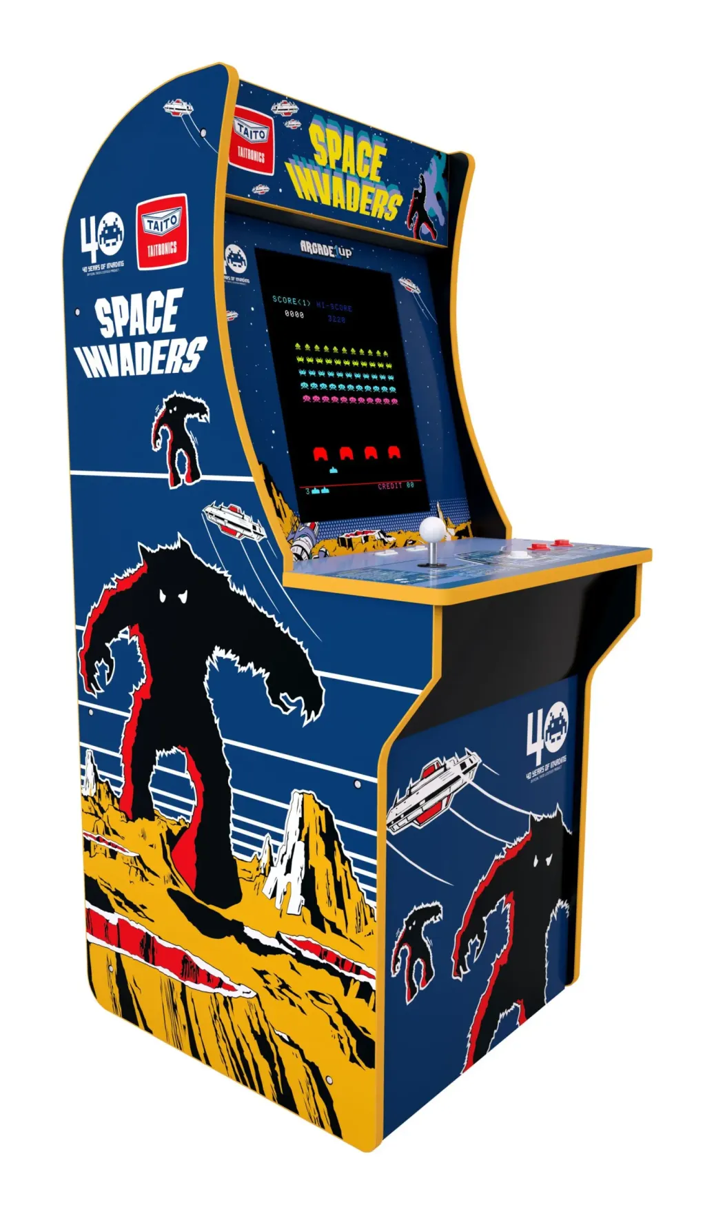 Arcade1Up Mini-Cabinet Space Invaders Arcade-Automat 122 cm