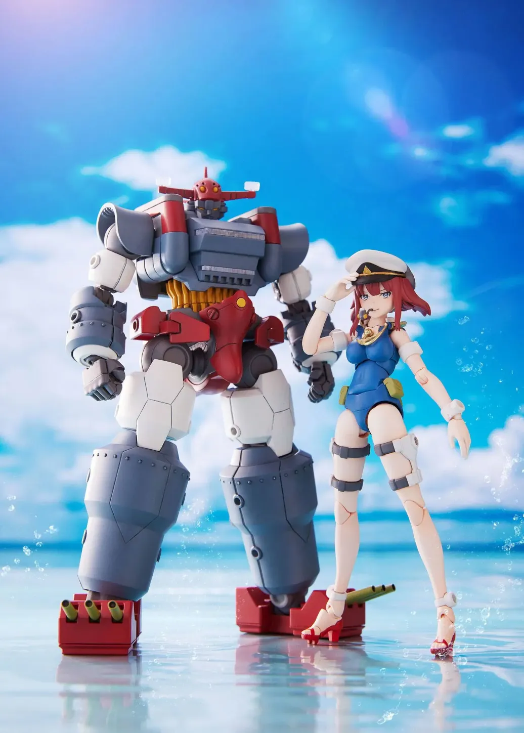 New Gattai Series Plastic Model Kits Robot Gattai Musashi & Nagisa Jinguji 14 - 17 cm