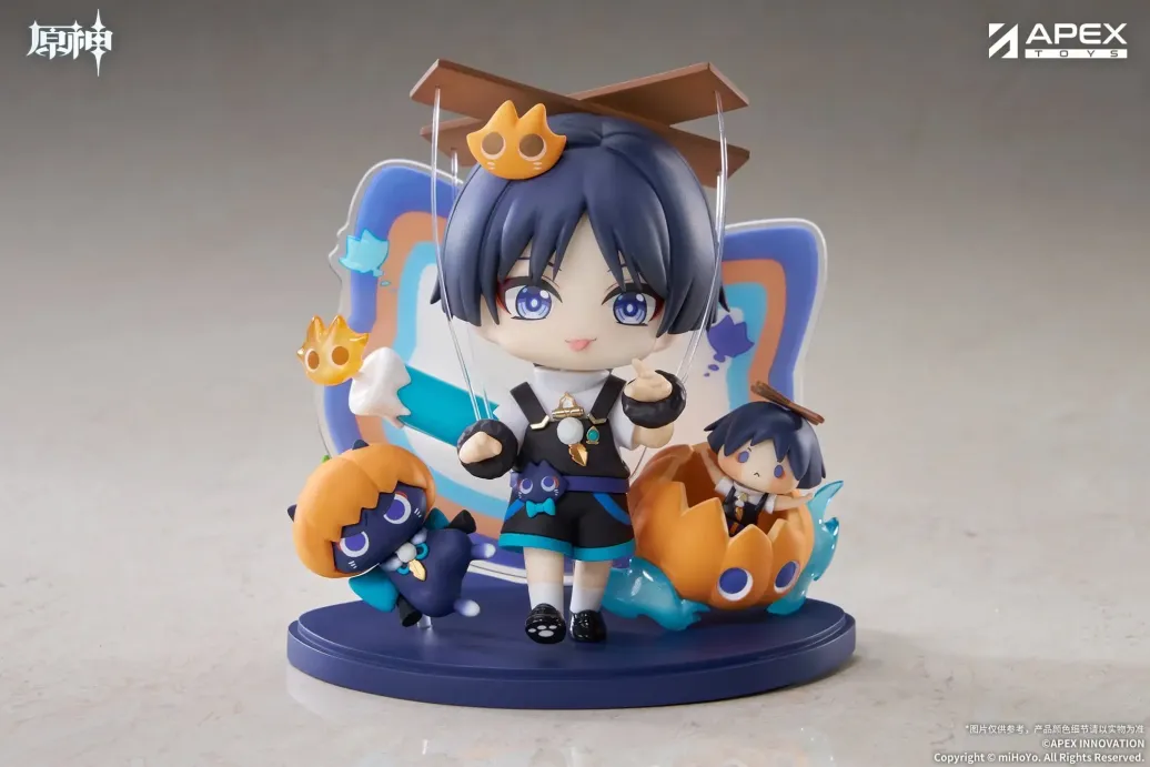 Genshin Impact You Ye Qi Xiang Series Chibi Chara PVC Statue Wanderer 10 cm 
