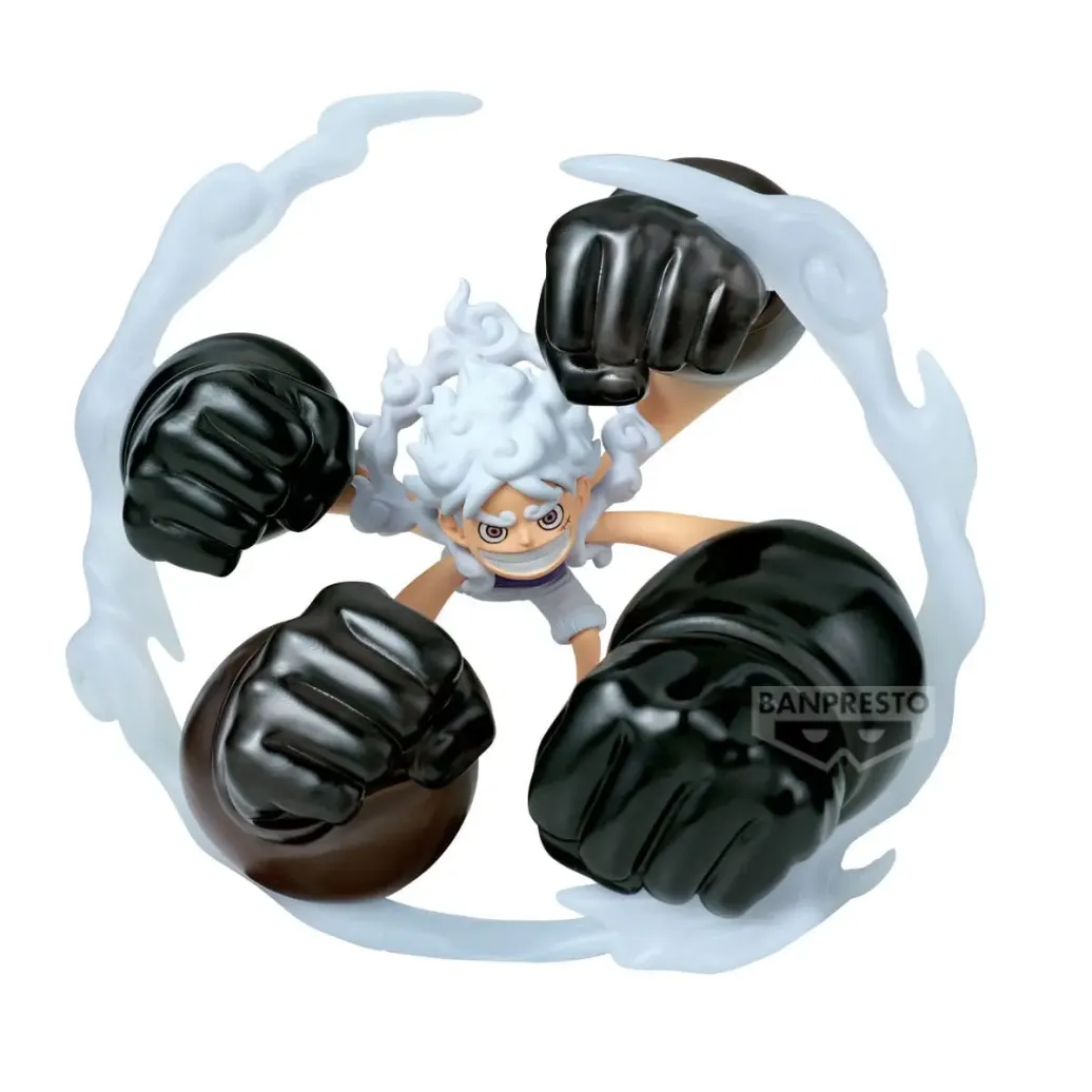 One Piece World Collectable Figure Special PVC Statue Monkey D. Luffy Gear5 Gum Dawn Gatling 12 cm