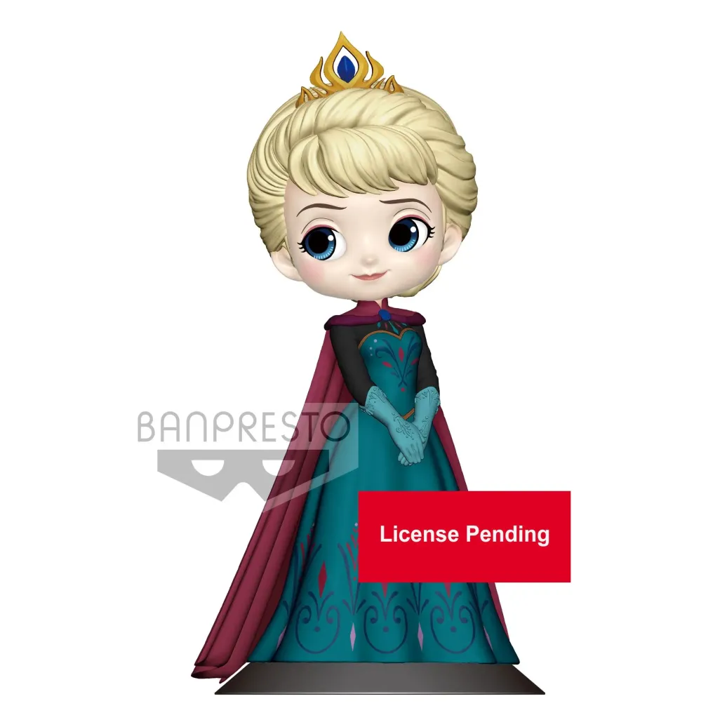 Disney Q Posket Minifigur Elsa Coronation Style A Normal Color Version 14 cm