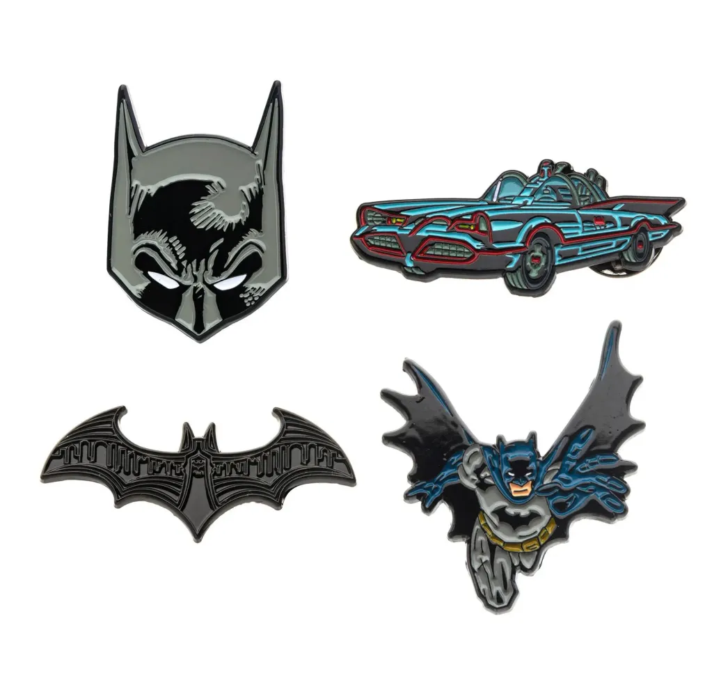 DC Comics Batman Ansteck-Pin 4er-Pack