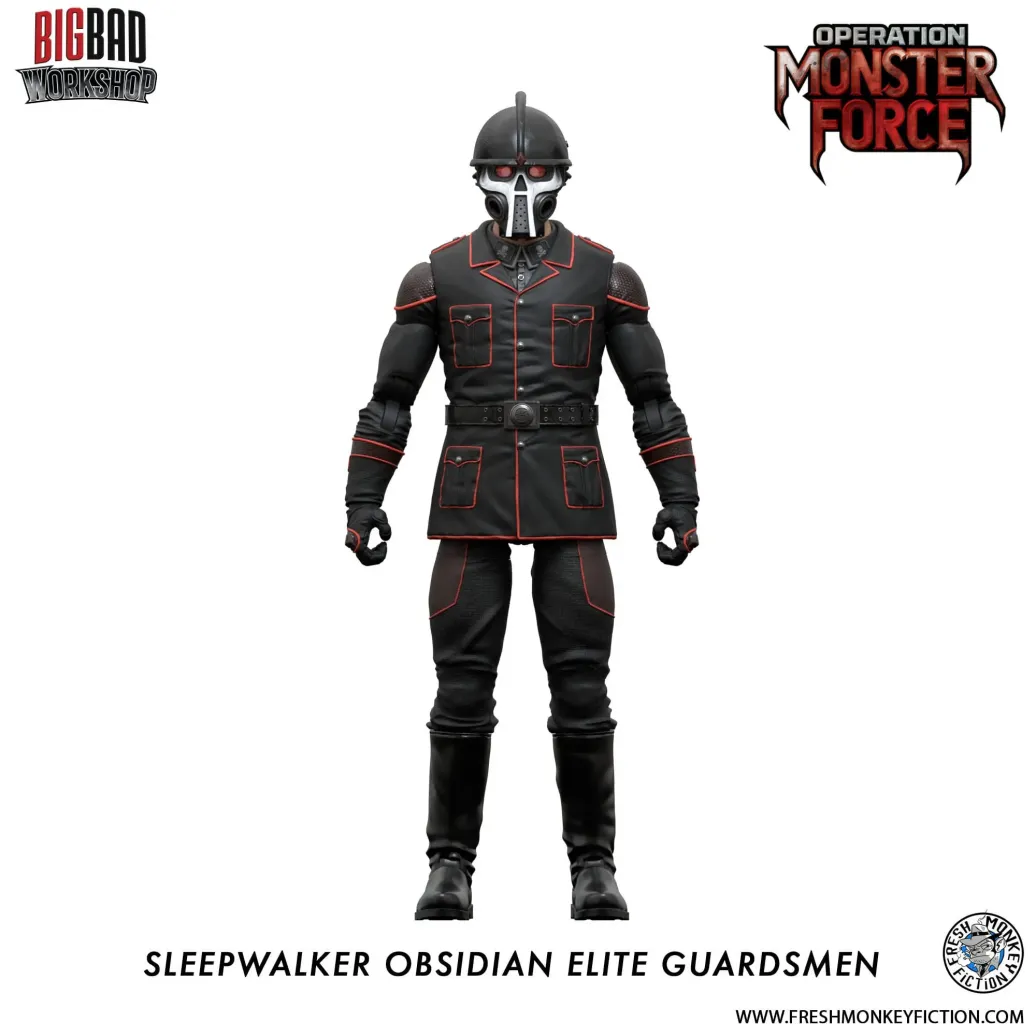 Operation: Monster Force Actionfigur 1/12 Sleepwalker Obsidian Elite Guardsmen 15 cm
