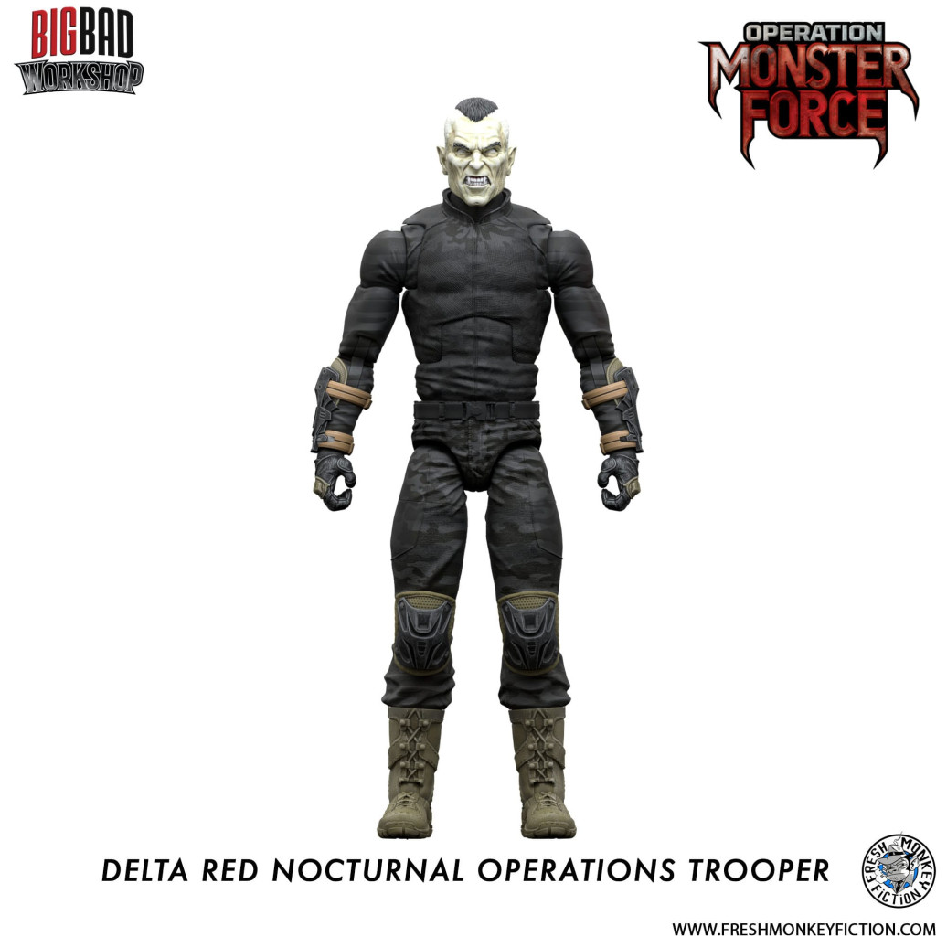 Operation: Monster Force Actionfigur 1/12 Delta Red Nocturnal Operations Trooper 15 cm