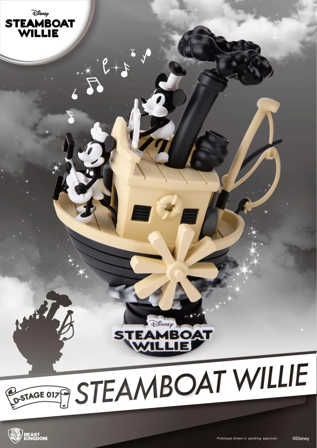 Steamboat Willie Micky & Minnie D-Stage Diorama Statue 15 cm