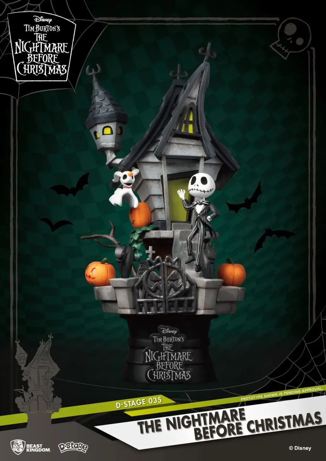 Nightmare before Christmas Jacks Haunted House D-Stage Diorama Statue 15 cm