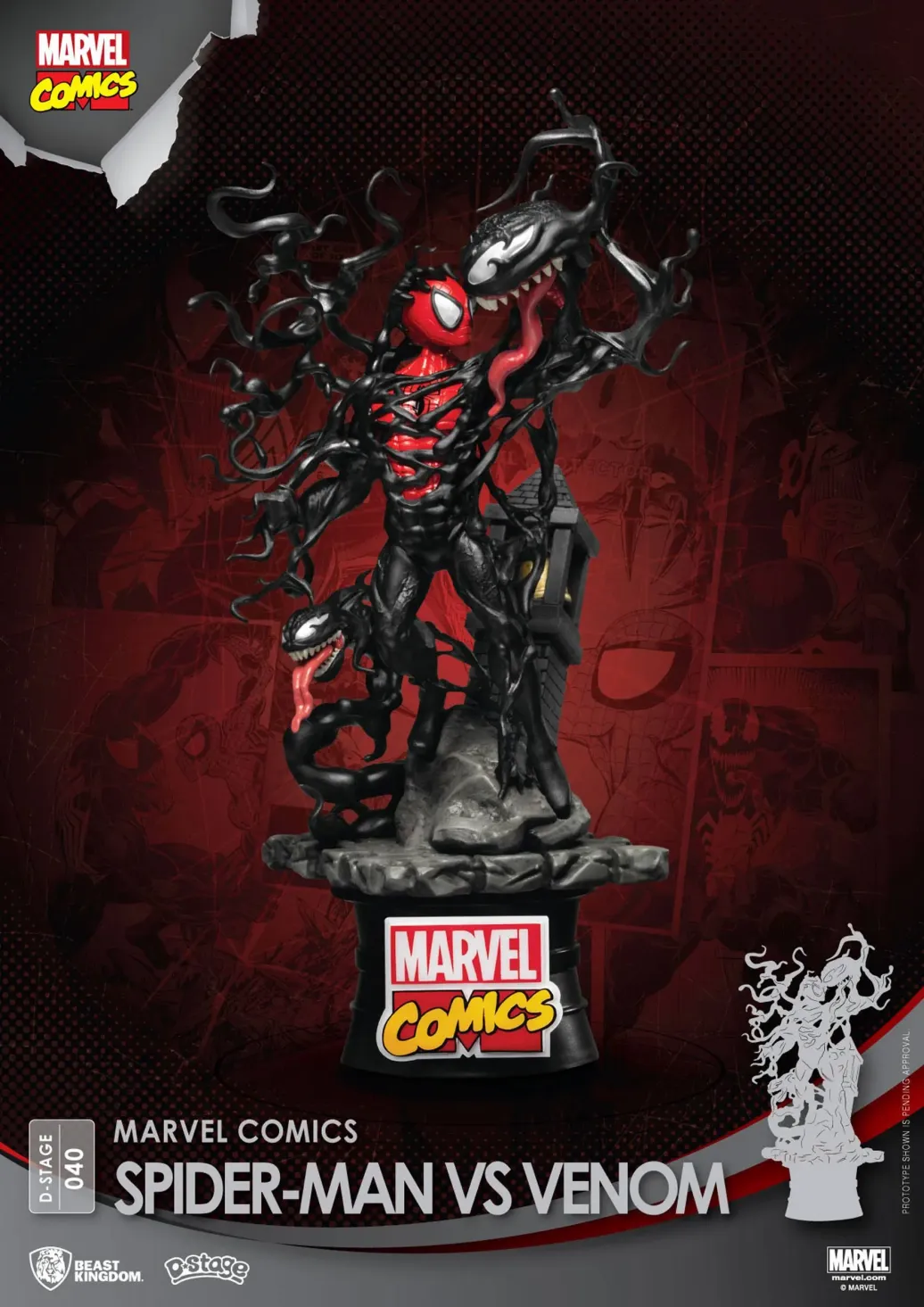 Spider-Man vs. Venom D-Stage Diorama Statue 15 cm
