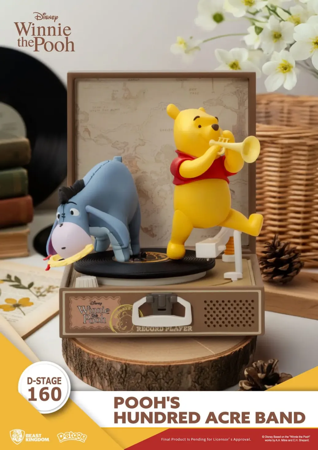 Winnie Puuh Record Player Series PVC Figur Pooh's Hundred Acre Band 12 cm