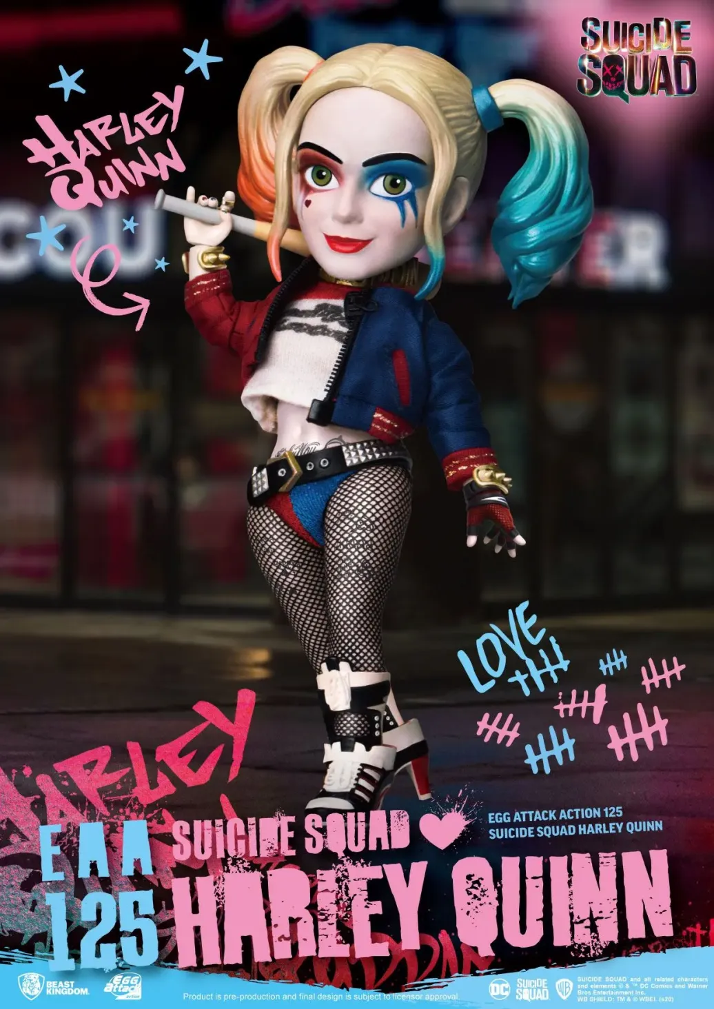 Suicide Squad Egg Attack Action Actionfigur Harley Quinn 17 cm