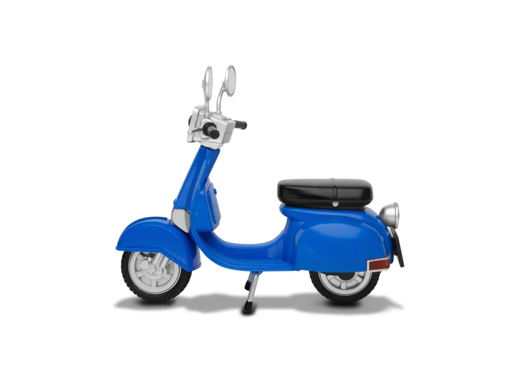 Egg Attack Action Fahrzeug mit Leuchtfunktion Motorbike Classic Style Blue Version 12 cm