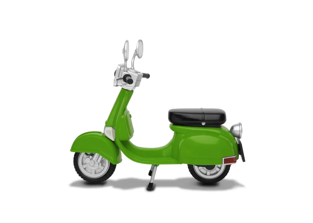 Egg Attack Action Fahrzeug mit Leuchtfunktion Motorbike Classic Style Green Version 12 cm