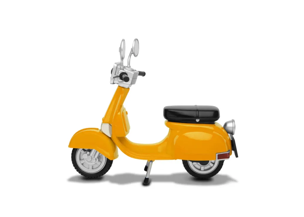 Egg Attack Action Fahrzeug mit Leuchtfunktion Motorbike Classic Style Orange Version 12 cm