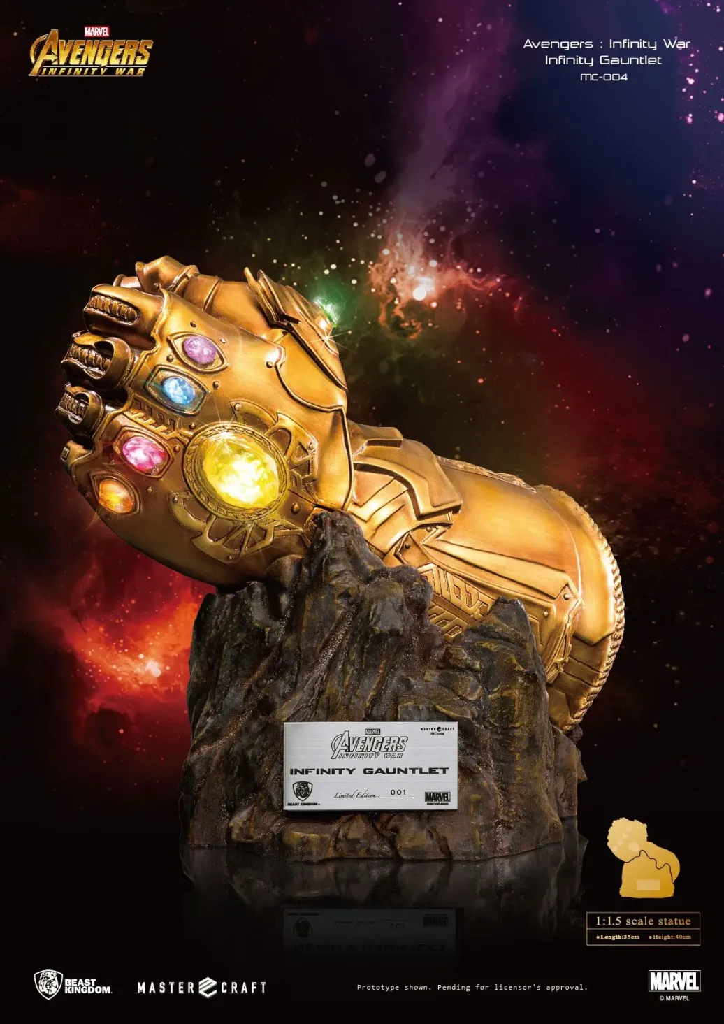 Avengers Infinity Infinity Gauntlet War Master Craft Statue 40 cm