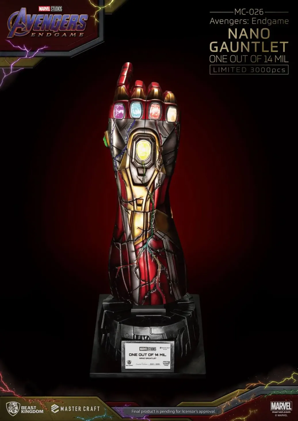 Avengers Endgame Nano Gauntlet Master Craft Statue 47 cm