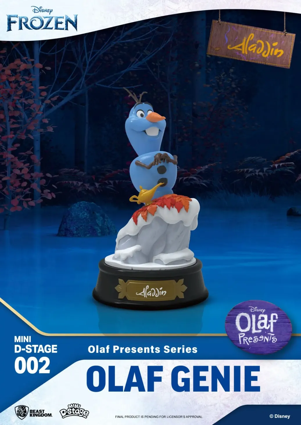 Die Eiskönigin Mini Diorama Stage PVC Statue Olaf Presents Olaf Genie 12 cm