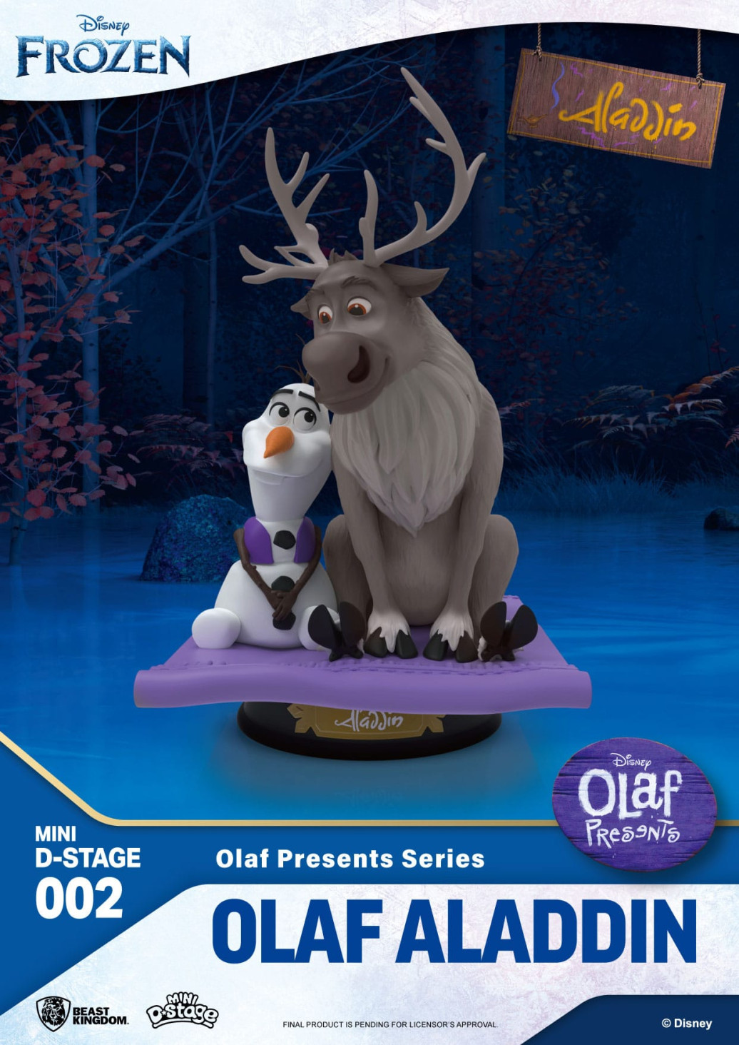 Die Eiskönigin Mini Diorama Stage PVC Statue Olaf Presents Olaf Aladdin 12 cm