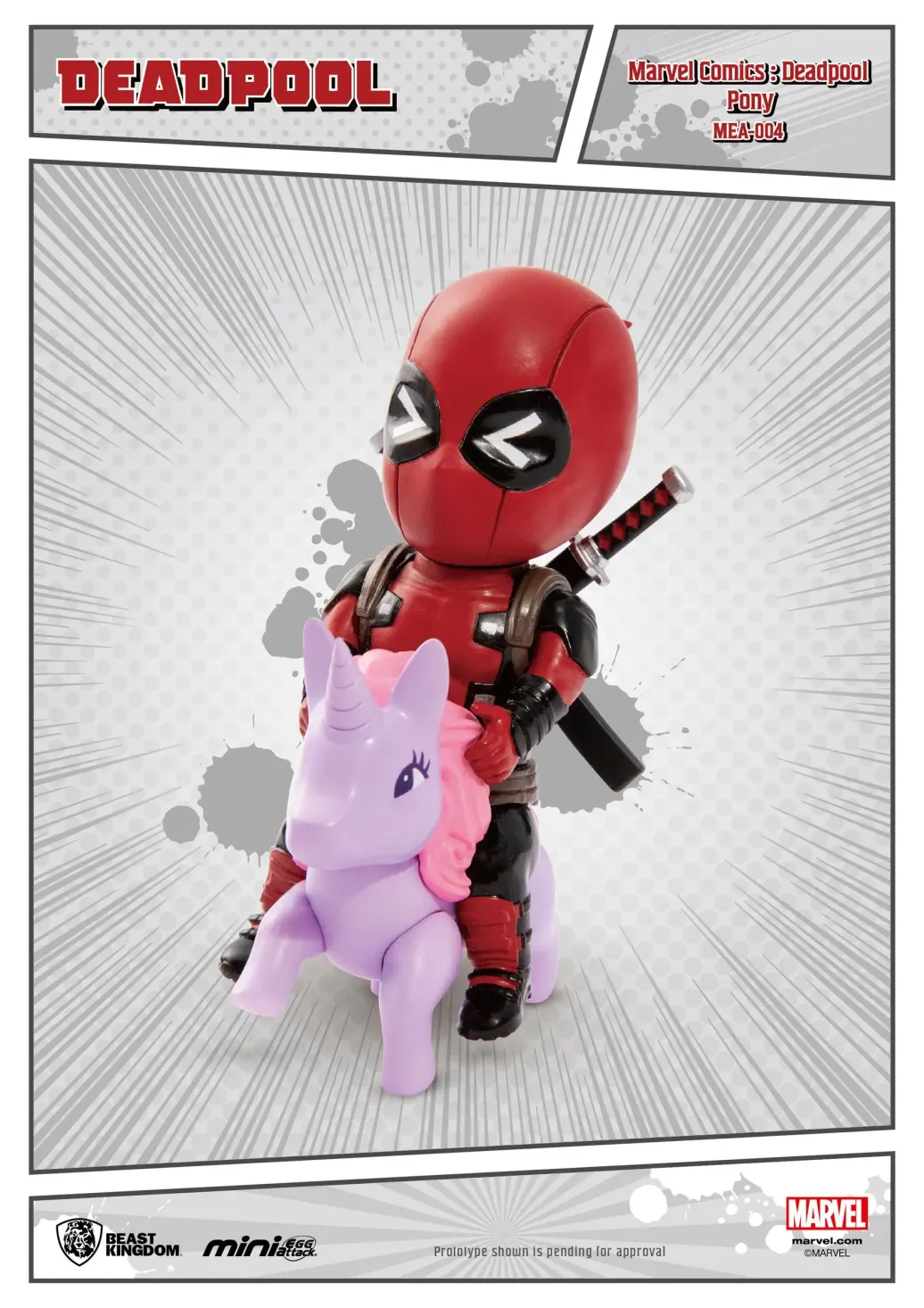 Marvel Comics Mini Egg Attack Figur Deadpool Pony 9 cm