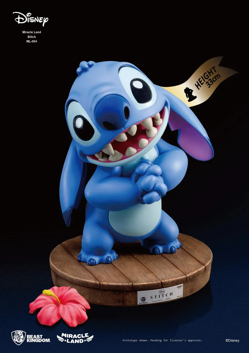 Disney Miracle Land Stitch Statue 33 cm