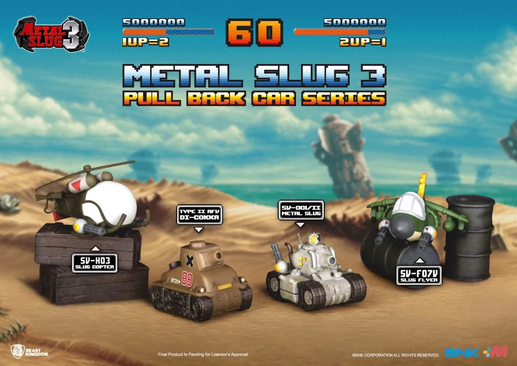 Metal Slug 3 Pull Back Car Series Rückzug-Autos 4er-Set