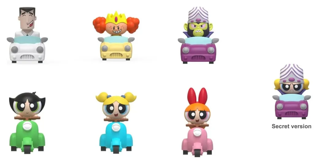 The Powerpuff Girls Pull Back Car Blind Box 5 cm Sortiment (6)