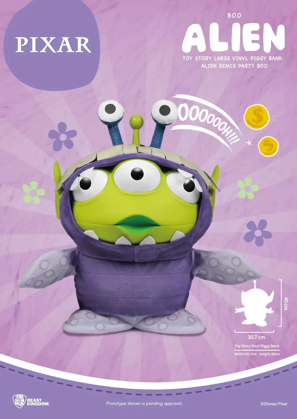 Toy Story Piggy Vinyl Spardose Alien Remix Party Boo 40 cm