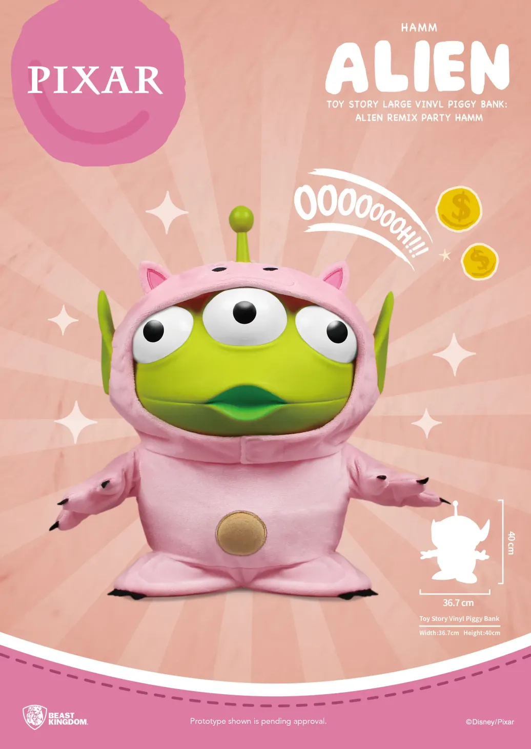 Toy Story Piggy Vinyl Spardose Alien Remix Party Hamm 40 cm