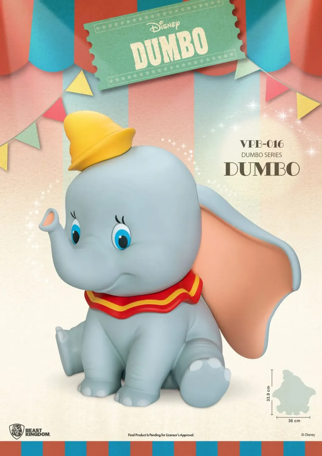 Disney Piggy Vinyl Spardose Functional Dumbo 34 cm