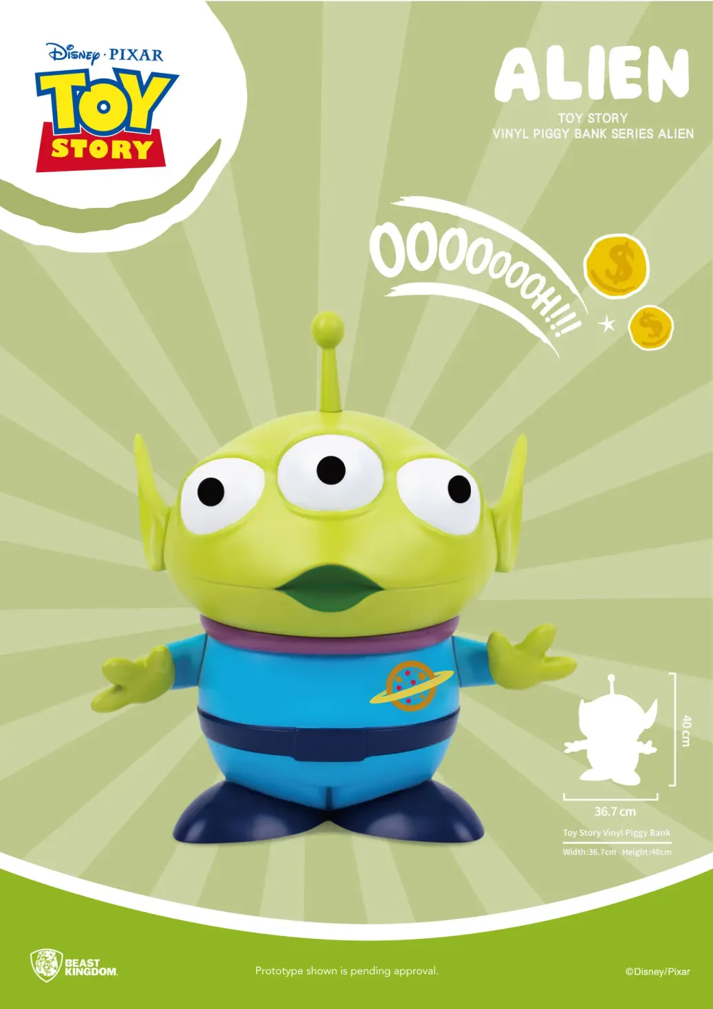 Toy Story Piggy Vinyl Spardose Alien 40 cm