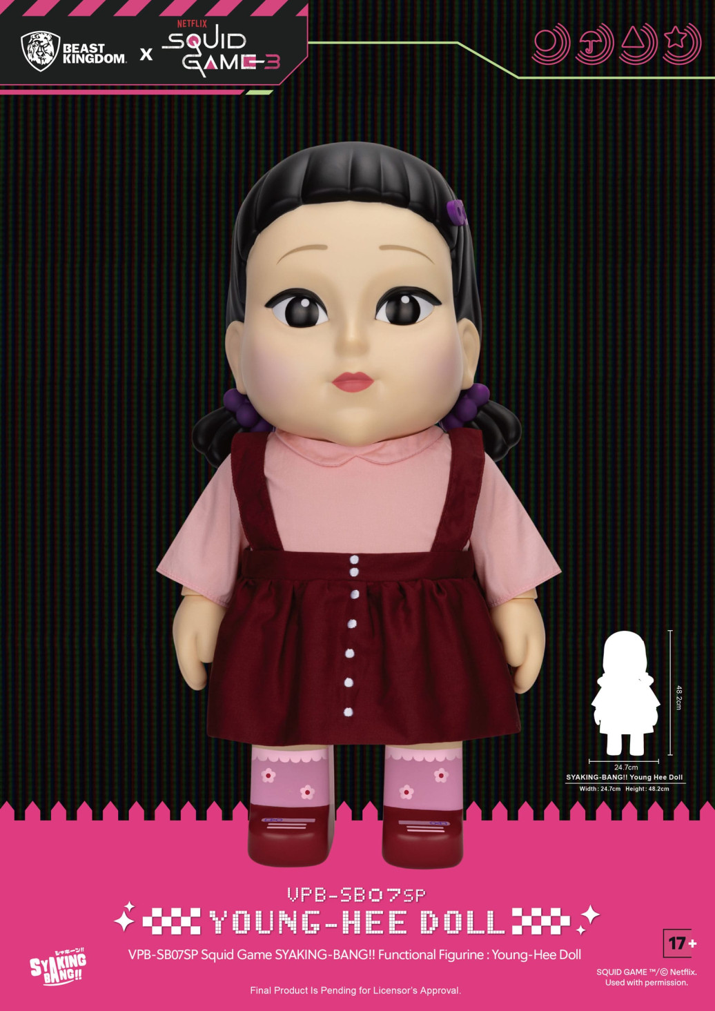 Squid Game Syaking Bang Figur/Spardose Young-Hee Doll Season 3 48 cm