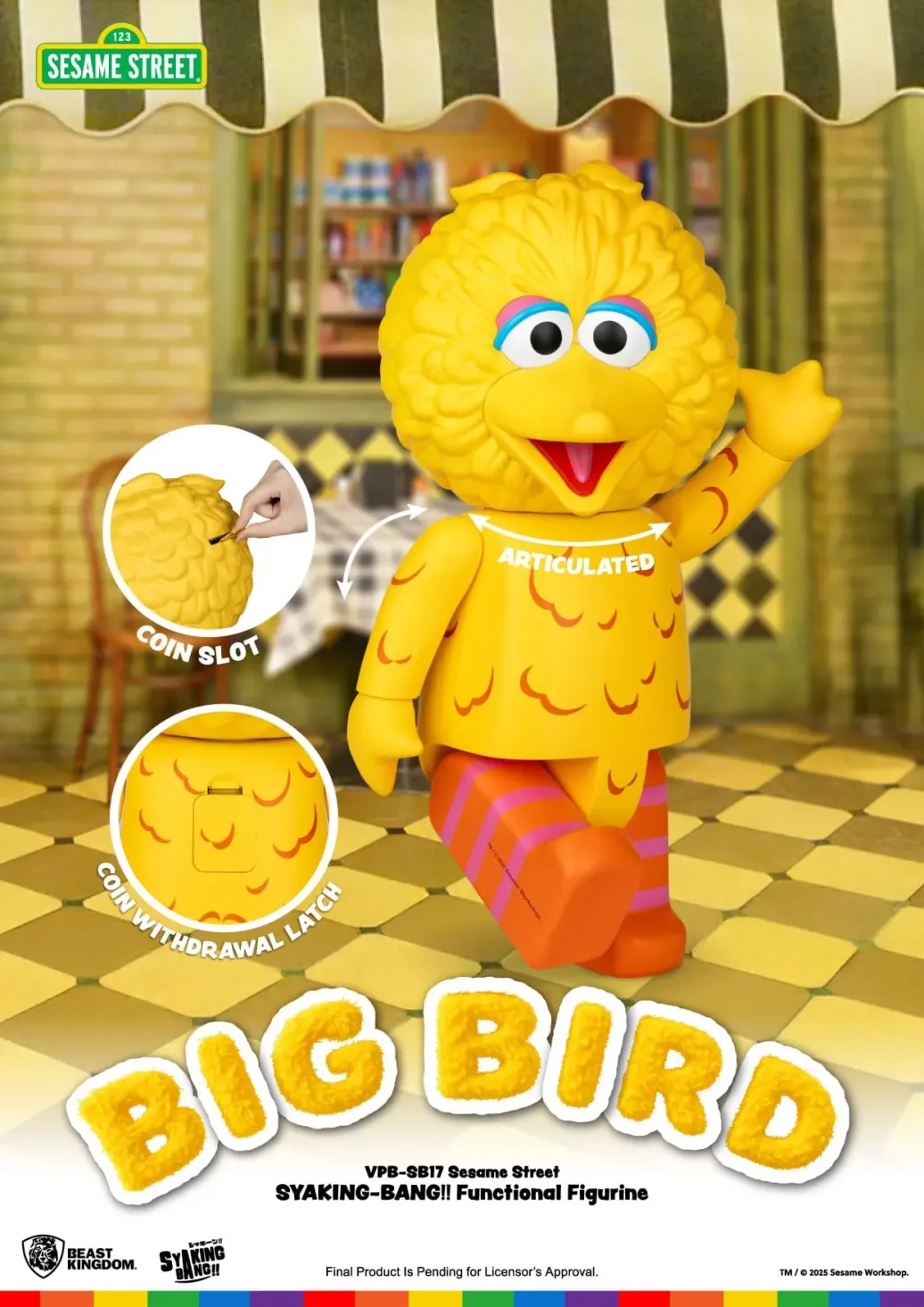 Sesamstraße Syaking Bang Series PVC Spardose Big Bird 49 cm