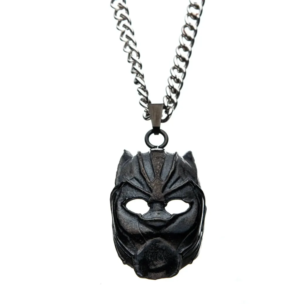 Black Panther Edelstahl-Kette mit Anhänger 3D Mask