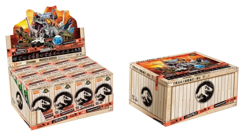 Jurassic World Blokees Plastic Model Kit Terraventure Blind Box Display (12)