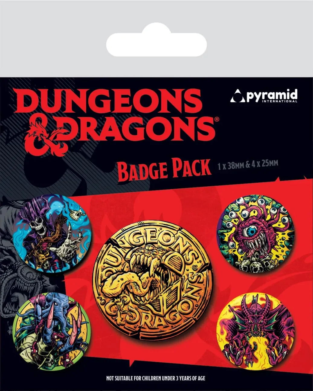 Dungeons & Dragons Ansteck-Buttons 5er-Pack Beastly 