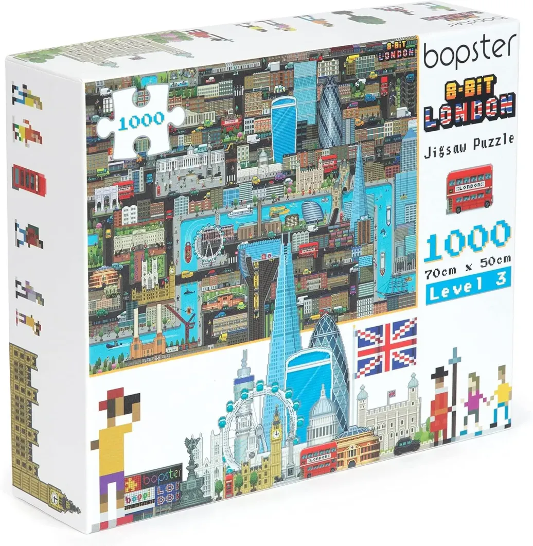 8-Bit Pixel Puzzle London Level 3 1000 Teile
