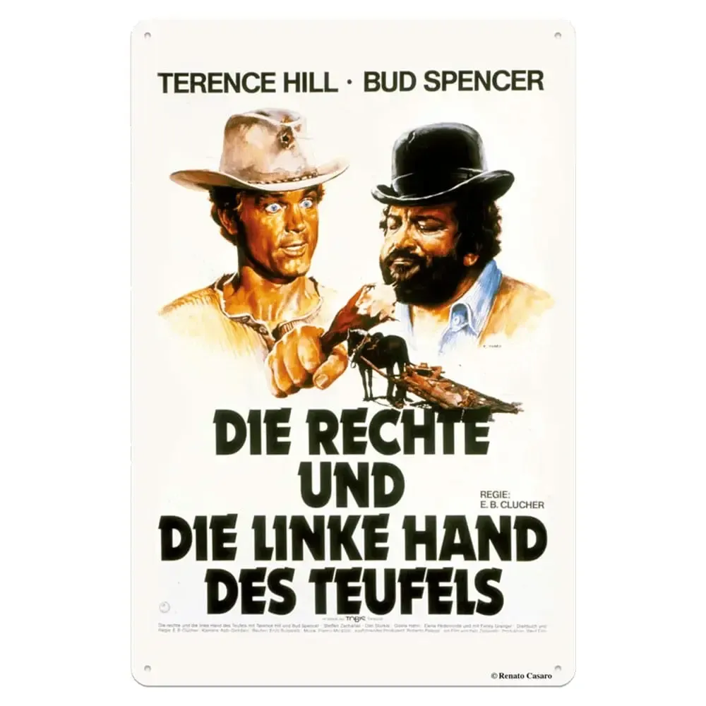 Bud Spencer & Terence Hill Blechschild Rechte und Linke Hand des Teufels 20 x 30 cm