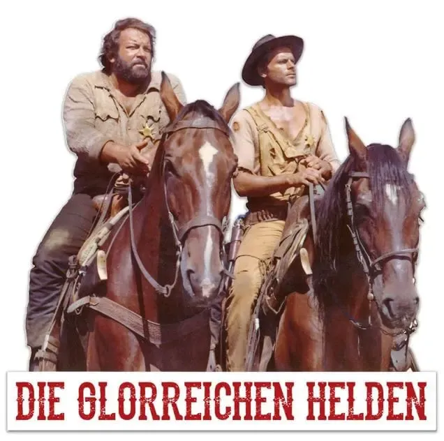 Bud Spencer & Terence Hill 3D Blechschild Die glorreichen Helden 45 x 45 cm