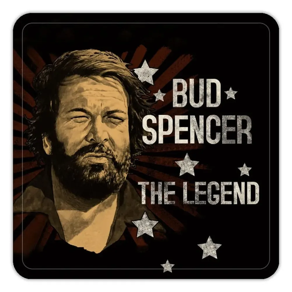 Bud Spencer Bierdeckel aus Blech The Legend 10 x 10 cm