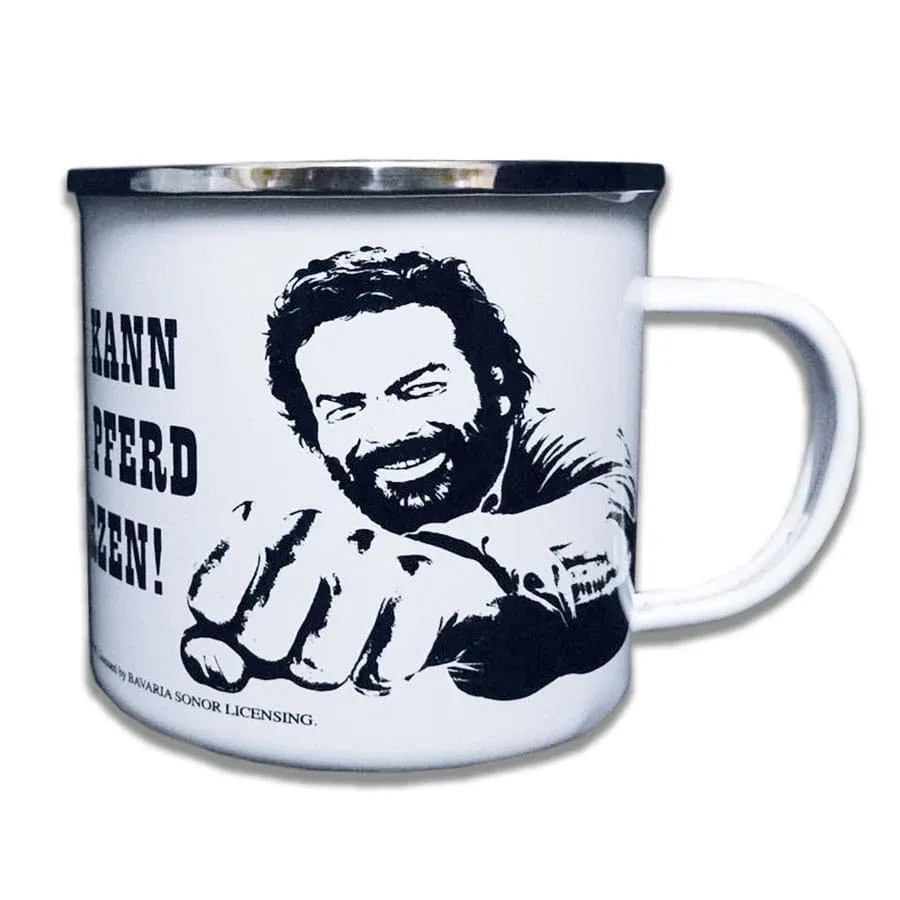 Bud Spencer Emaille Tasse Pferd Faust