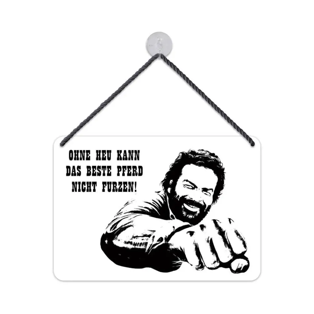 Bud Spencer Blechschild Beste Pferd 16,5 x 11,5 cm