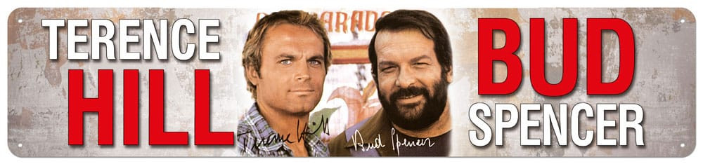 Bud Spencer & Terence Hill Blechschild Autogramm 46 x 10 cm