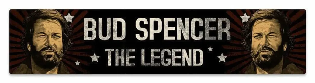 Bud Spencer Blechschild mit Magnet The Legend 16 x 3,5 cm